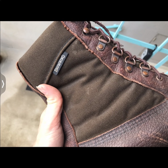 Men’s Brown Leather Combat Military Hunting Boots - Picture 10 of 13